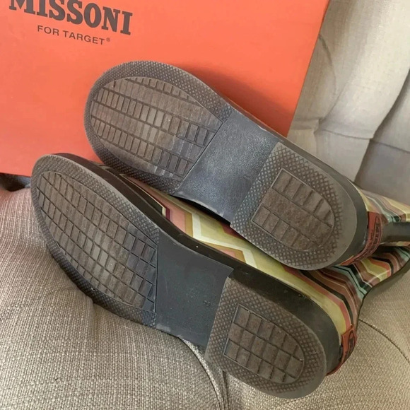 MISSONI x TARGET EUC Venetian Zig Zag Pattern Rain Boots Wellies - Picture 7 of 8